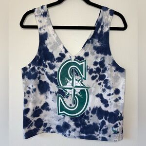 PINK Victoria's Secret Seattle Mariners Boxy Long Crop Tank Top
